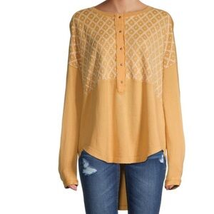 We The Free Mustard Long Sleeve Top